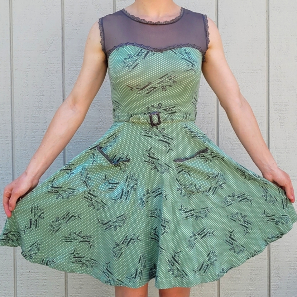 Effie's Heart XS airplane pattern dress